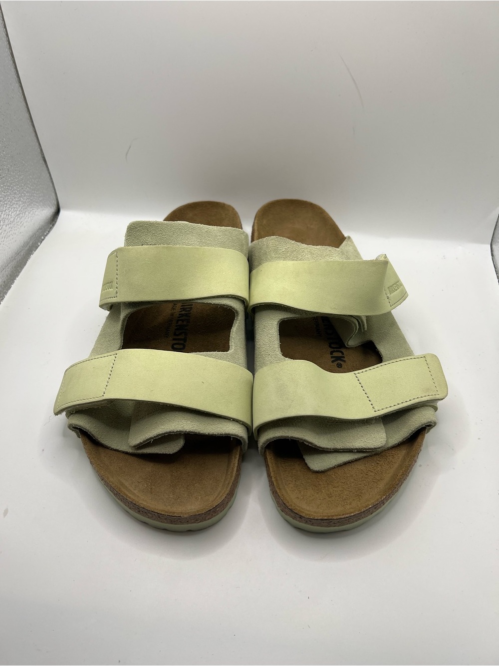 Birkenstock Arizona Suede Sandals - Pale Green - Picture 8 of 14